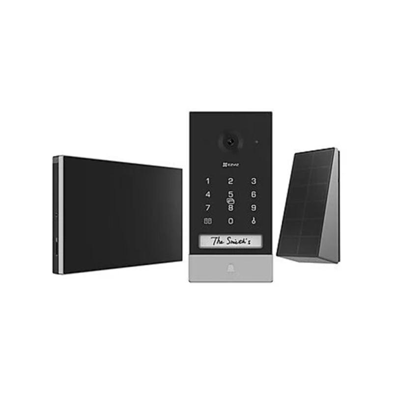 EZVIZ EP7 3MP (2K) - Visiophone Sans Fil Connecté Solaire - Écran Tactile 7" - Déverrouillage Portail/Portillon - Wi-Fi Dual Band - Badges RFID - Carte MicroSD (512Go) - IP65 Pro