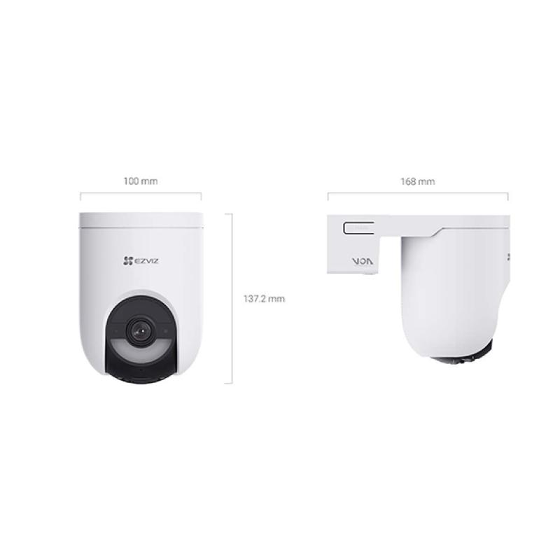 EZVIZ HB8c 4MP (2K+) - Caméra Extérieure Motorisée 360° Batterie 5200mAh Dual Connectivité WiFi & 4G - Vision Nocturne Couleur - IA Suivi Humains & Auto-Tracking - Sirène & Audio - Étanche IP65 - Vidéosurveillance Pro