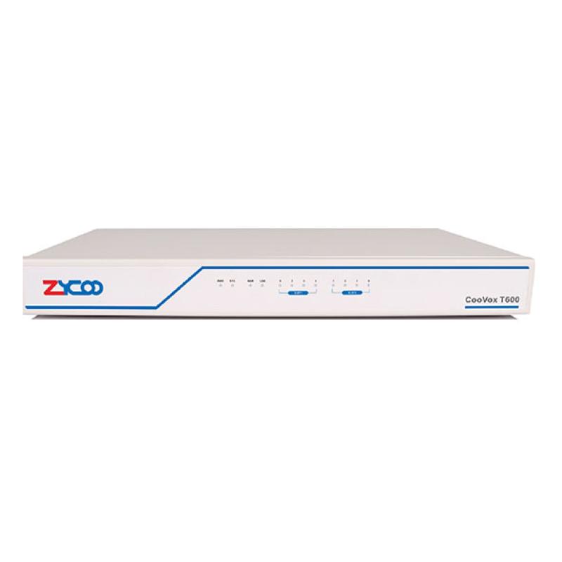 ZYCOO CooVox-T600 - Serveur IP-PBX Modulaire - 600 Utilisateurs / Extensions - 100 Appels Simultanés - 4 Slots d'Extension - Rackable 1U - Standard VoIP Entreprise Pro
