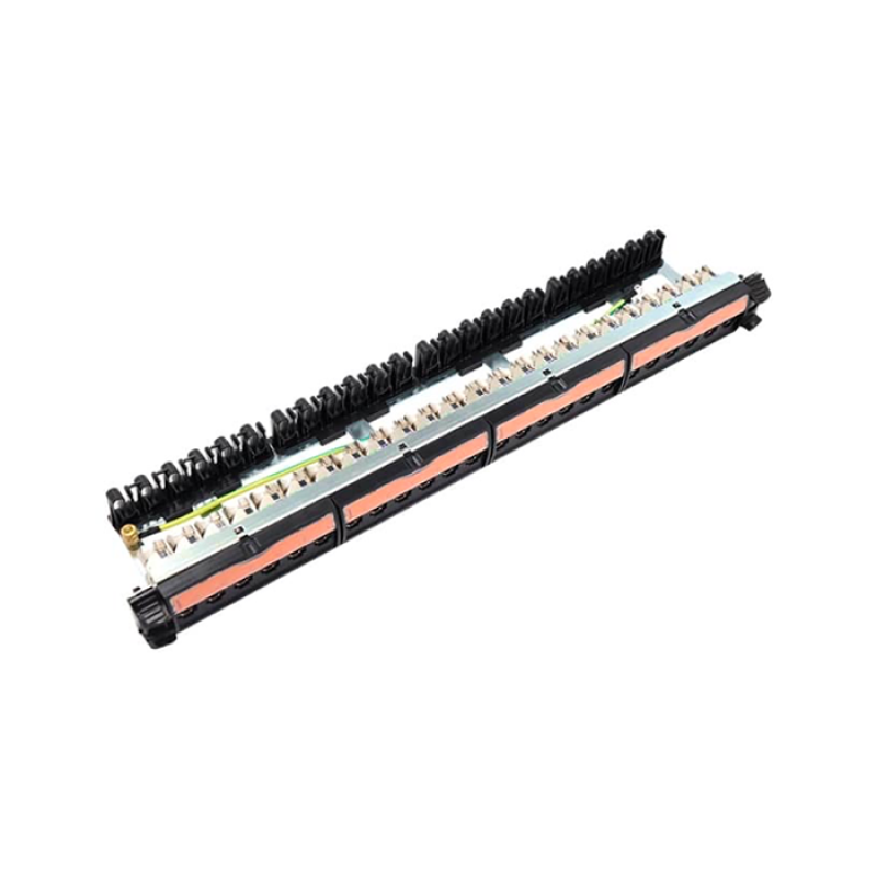 PANNEAU DE BRASSAGE 24 PORTS RJ45 blindé CAT6A FTP - 19"