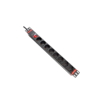 BOFFAC - PDU - Bandeau électrique - Multi-prise Rackable 8 trous avec interrupteur EU 19" pour boite (baie) informatique - Norme internationale