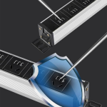 Bandeau électrique - Multi-prise Rackable 8 trou avec interrupteur 19" pour boite (baie) informatique - Port Type I