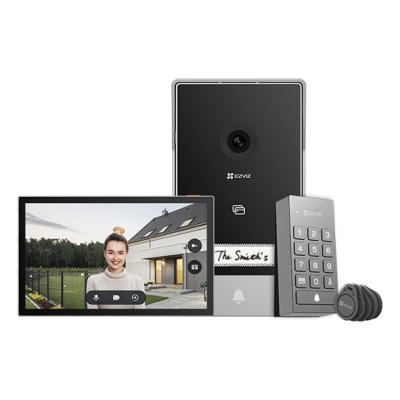 Visiophone Connecté EZVIZ TP7 2K (3MP) - Écran Tactile 7" Wi-Fi - Installation 2 Fils - Déverrouillage Portail via Smartphone - Détection Humaine IA - Vision Nocturne - Badges RFID Inclus - Kit Interphone Vidéo Intelligent Maison Connectée