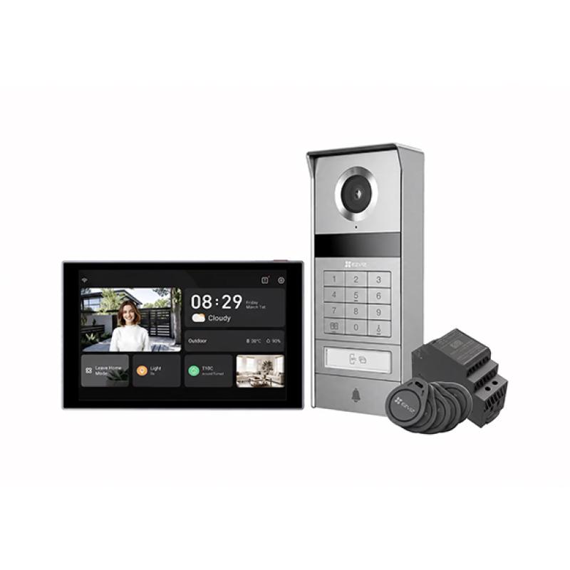 EZVIZ TP9 Pro - Visiophone connecté 4K - Déverrouillage par NFC Tap transformez votre smartphone en badge d'accès - Clavier physique - Détection intelligente