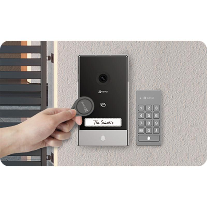 Visiophone Connecté EZVIZ TP7 2K (3MP) - Écran Tactile 7" Wi-Fi - Installation 2 Fils - Déverrouillage Portail via Smartphone - Détection Humaine IA - Vision Nocturne - Badges RFID Inclus - Kit Interphone Vidéo Intelligent Maison Connectée