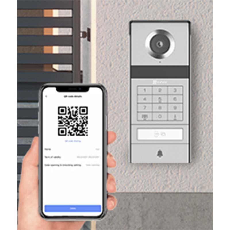 EZVIZ TP9 Pro - Visiophone connecté 4K - Déverrouillage par NFC Tap transformez votre smartphone en badge d'accès - Clavier physique - Détection intelligente