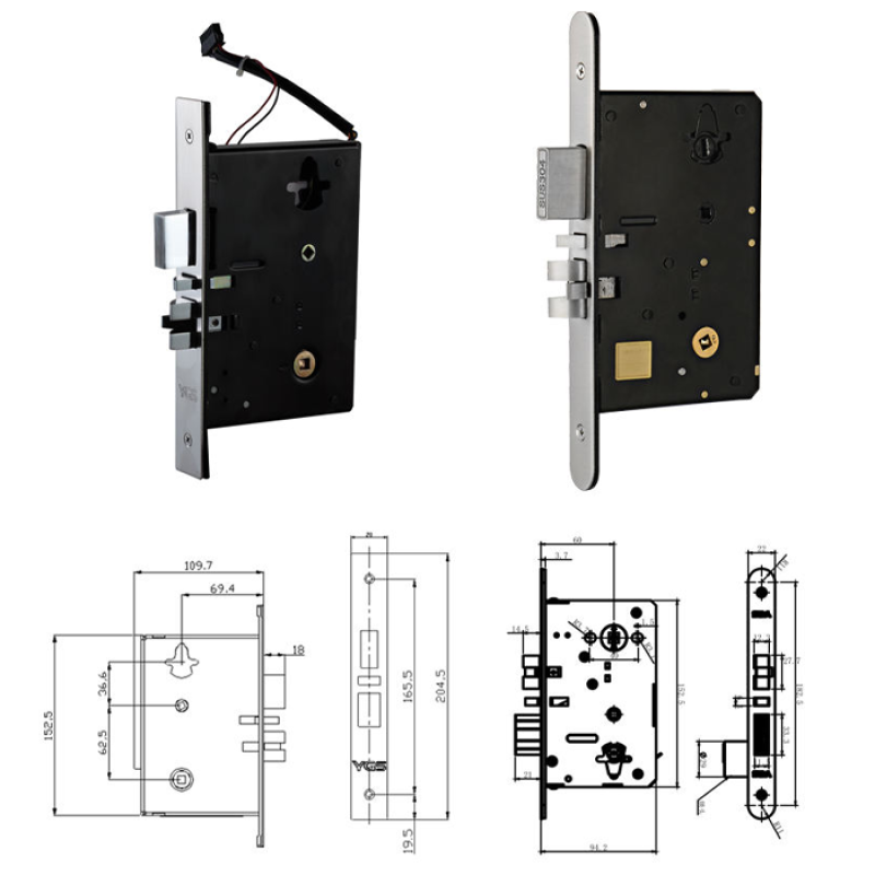 YGS-9936-S - Serrure HOTEL - Serrure connectée - haute sécurité carte rfid électronique sans fil pour serrure de porte d'hôtel