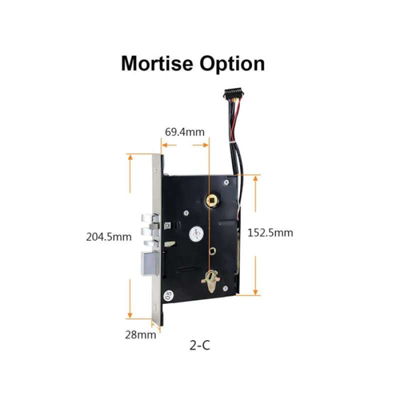YGS-9962-S - Serrure HOTEL - Serrure connectée - Serrure électronique à technologie RFID avec facettes avant et arrière en acier inoxydable