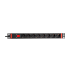 BOFFAC - PDU - Bandeau électrique - Multi-prise Rackable 8 trous avec interrupteur EU 19" pour boite (baie) informatique - Norme internationale