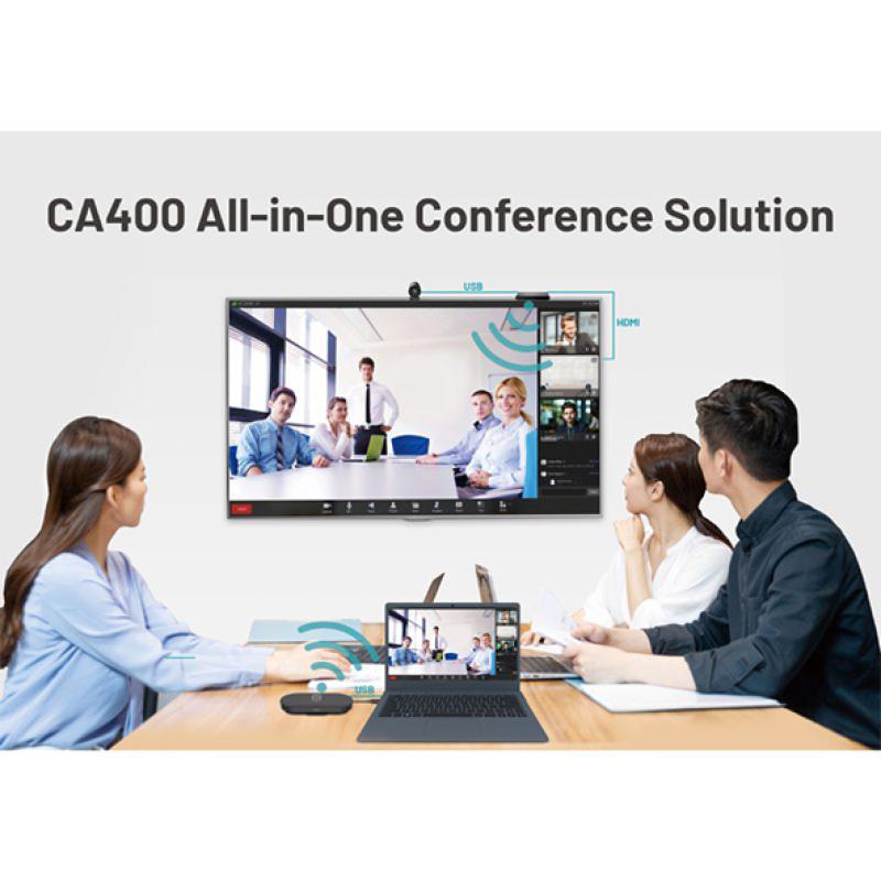 FANVIL CA400 | Système visio conférence avec caméra - Haut-parleur (8 microphones ) avec réduction de bruit et Webcam 4K