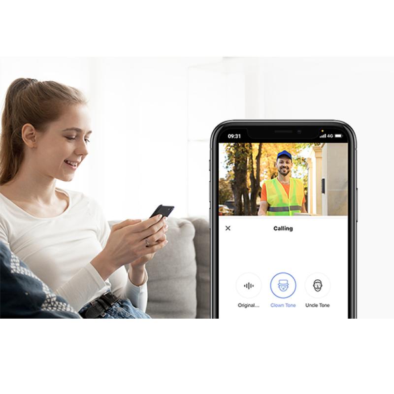 HP3 Pro - sonnette vidéo intelligente - Panneau solaire inclus - Détection intelligente des mouvements - Changeur de voix pour protéger la vie privée - Conception résistante aux intempéries
