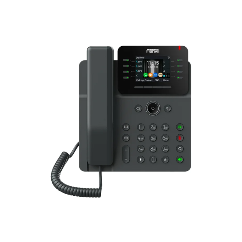 FANVIL V62G - Téléphone IP POE - interphone pour maison et bâtiment - touche pour ouverture de porte - 21 touches DSS programmables -Audioconférence à 6 participants (sans alimentation)