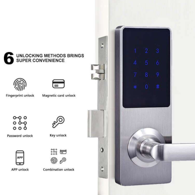 YGS YGS6675-BT (50*50) - Serrure connectée pour résidence - Accès par Bluetooth App, carte M1, code passe, bracelet ou clé.