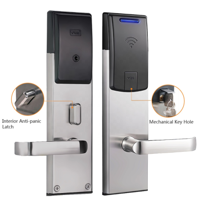 YGS-9936-S - Serrure HOTEL - Serrure connectée - haute sécurité carte rfid électronique sans fil pour serrure de porte d'hôtel