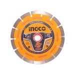 INGCO DMD0118013 - Disque à Tronçonner Diamant à Sec 180 x 22.2mm - Hauteur Segment 10mm pour Béton, Brique & Pierre - Pour Meuleuse 180mm