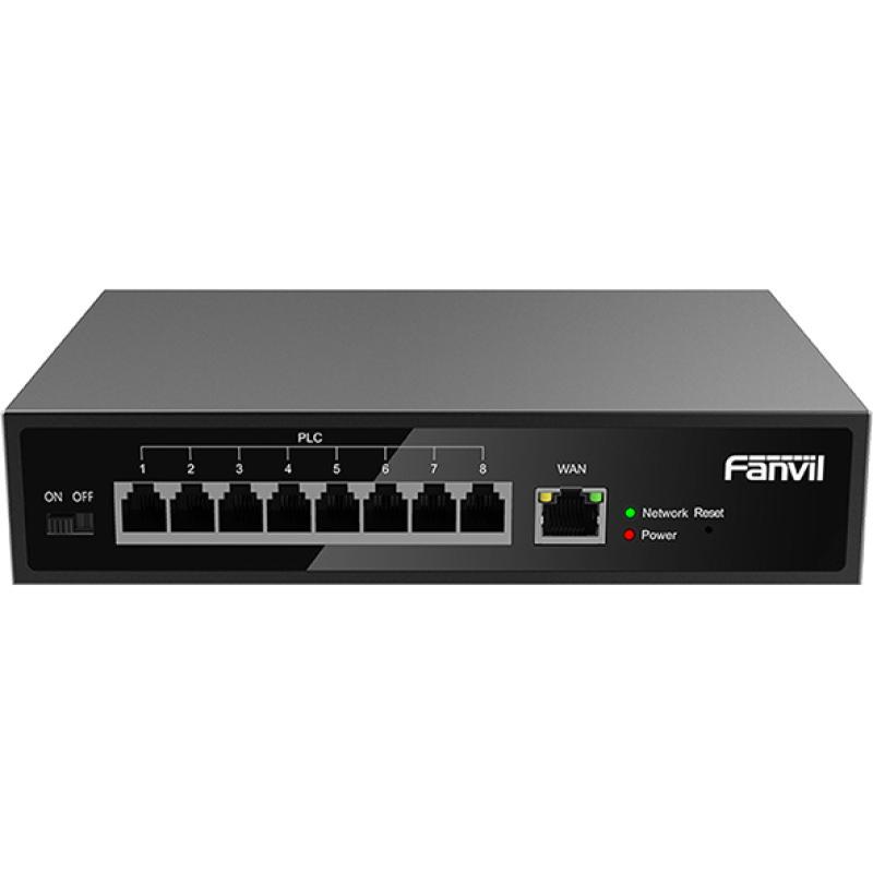 Switch PoE 2-Fils Fanvil PN8 - Commutateur Réseau Longue Distance - Réutilisation Câblage Existant - Installation Plug & Play sans Travaux - Solution Économique pour Infrastructures IP & Rénovation - Idéal Déploiement Rapide