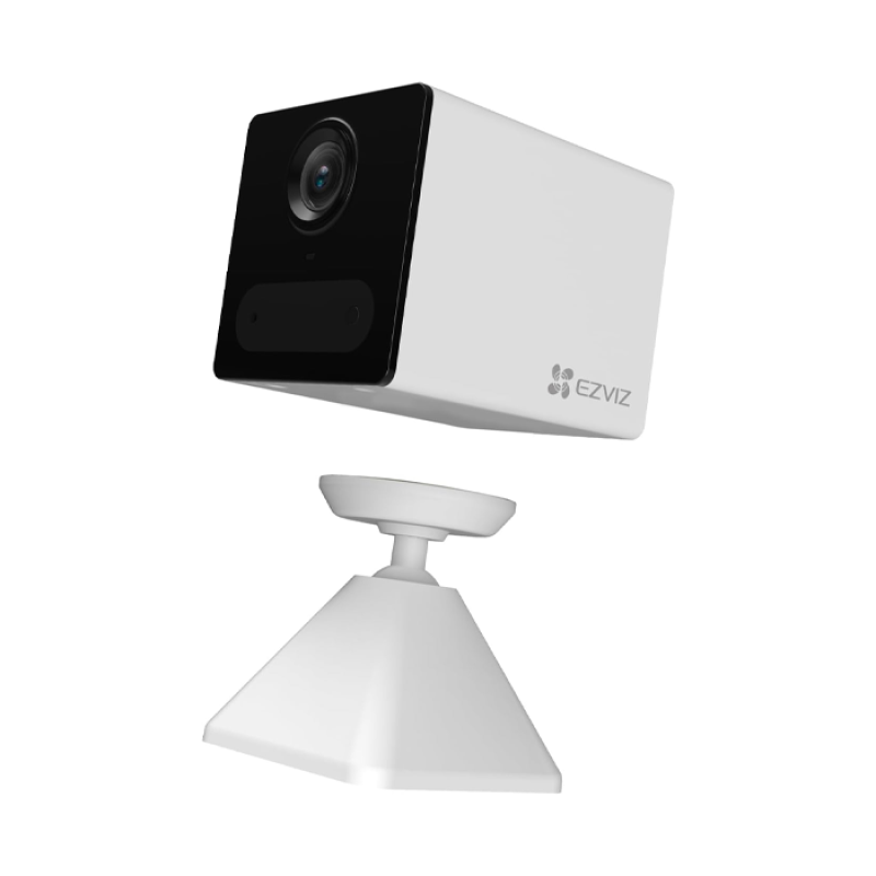 EZVIZ CB2 1080P Caméra Surveillance WiFi Interieur sans Fil sur Batterie 2000mAh, Caméra Bébé WiFi 2.4Ghz, Détection de Personne, 5m Vision Nocturne, Audio Bidirectionnel, Type C, Magnetic Mount Blanc