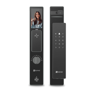 Serrure intelligente EZVIZ DL50FVS, serrure de porte d'entrée sans clé 8 en 1, serrure de porte à reconnaissance faciale 3D, stockage intégré de 8 Go, vision nocturne de 2 mètres, interphone actif, télécommande par application