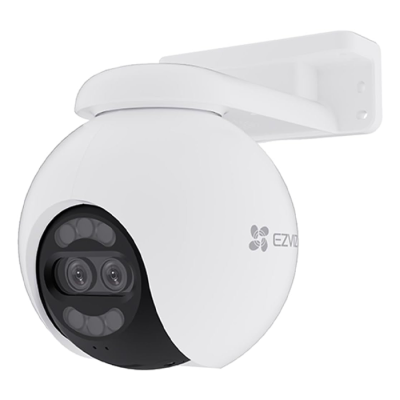 EZVIZ H80x Caméra Surveillance WiFi Extérieure 4K à Double Objectif, Colorfull Vision Nocture, Détection de Personnes/Véhicules, Zoom et Suivi automatiques, Défense Active, Audio Bidirectionnel