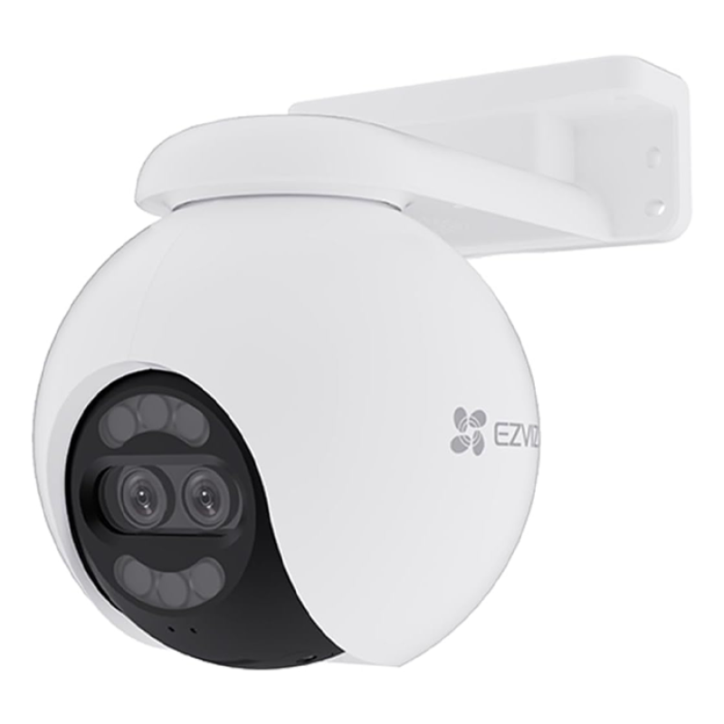 EZVIZ H80x Caméra Surveillance WiFi Extérieure 4K à Double Objectif, Colorfull Vision Nocture, Détection de Personnes/Véhicules, Zoom et Suivi automatiques, Défense Active, Audio Bidirectionnel
