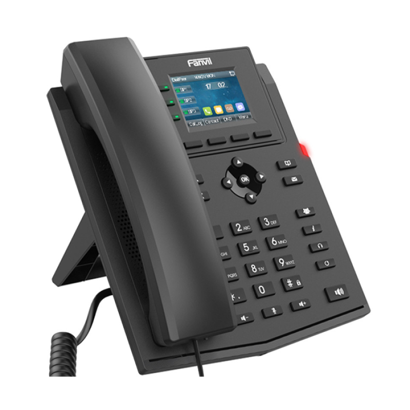 FANVIL X303P - Téléphone IP POE - 4 Lignes SIP - 3 touches de ligne programmables - Audio conférence à 6