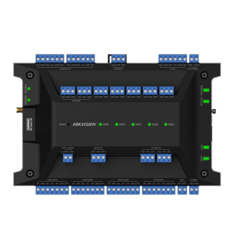 Hikvision DS-K2702WX-E1(P) Module contrôleur d'accès de la série Ultra - gère jusqu'à 62 modules d'accès DS-K2M002X et contrôler jusqu'à 126 portes