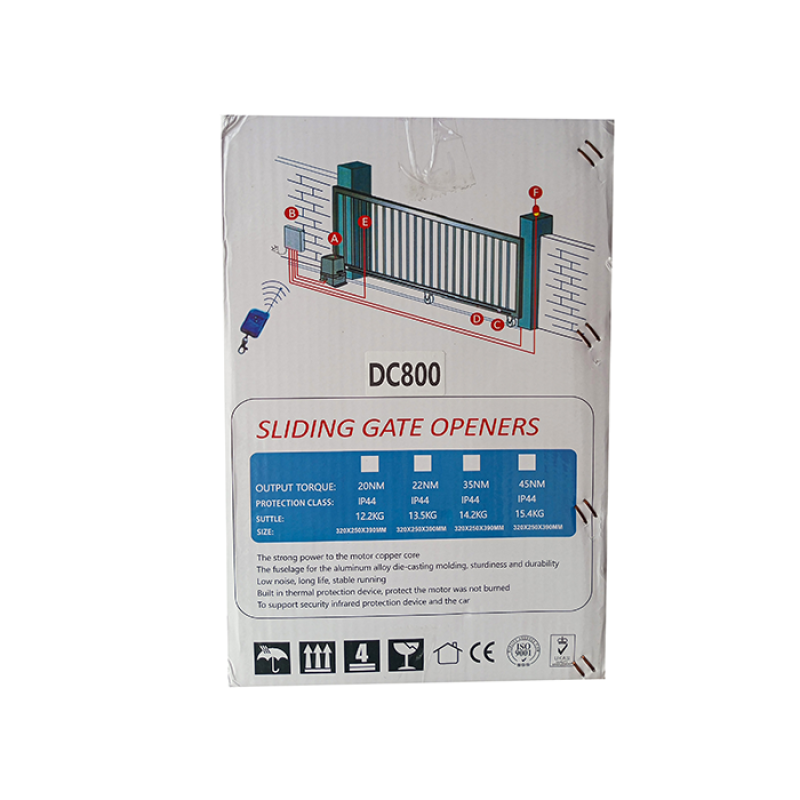 DC800- SLIDING GATE OPENERS - Machine pour portail coulissant - 2000Kg - Rail 1m*4 - 2 télécommandes - 2 capteurs