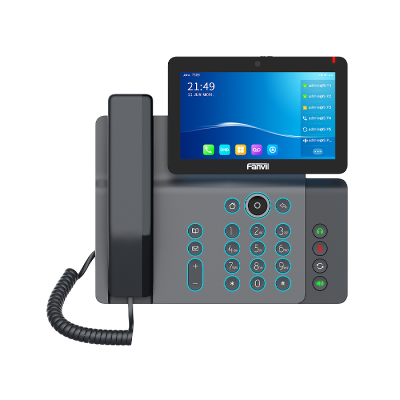 FANVIL V67 - Téléphone IP POE - POE & Wi-Fi - 20 Lignes SIP - Android 9.0 - Ecran 7" - camera 5MP - 29 Touches DDS (116 Virtuelles) - Bluetooth 5.4 (sans alimentation)