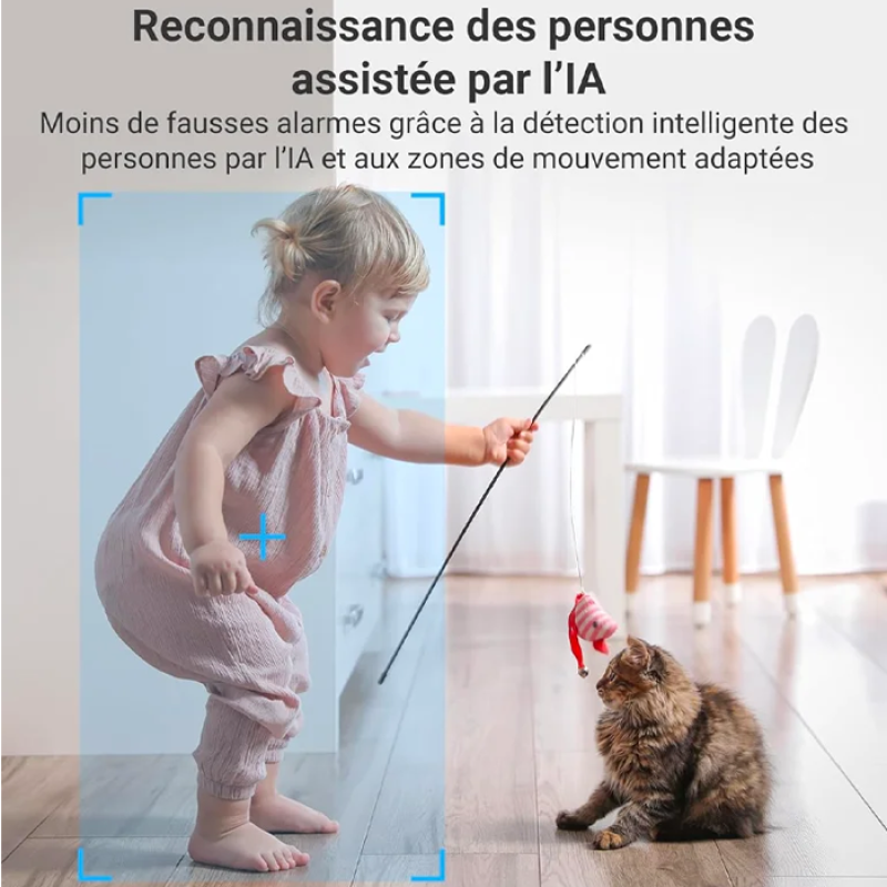 EZVIZ 2K 4G Caméra intérieure sans Fil +Batterie Externe, Mode AOV, Détection de Personne, Carte SD jusqu'à 512 Go (non incluse), Vidéo Time-lapse, Audio Bidirectionnel, design compacte, CB2 Kit Blanc