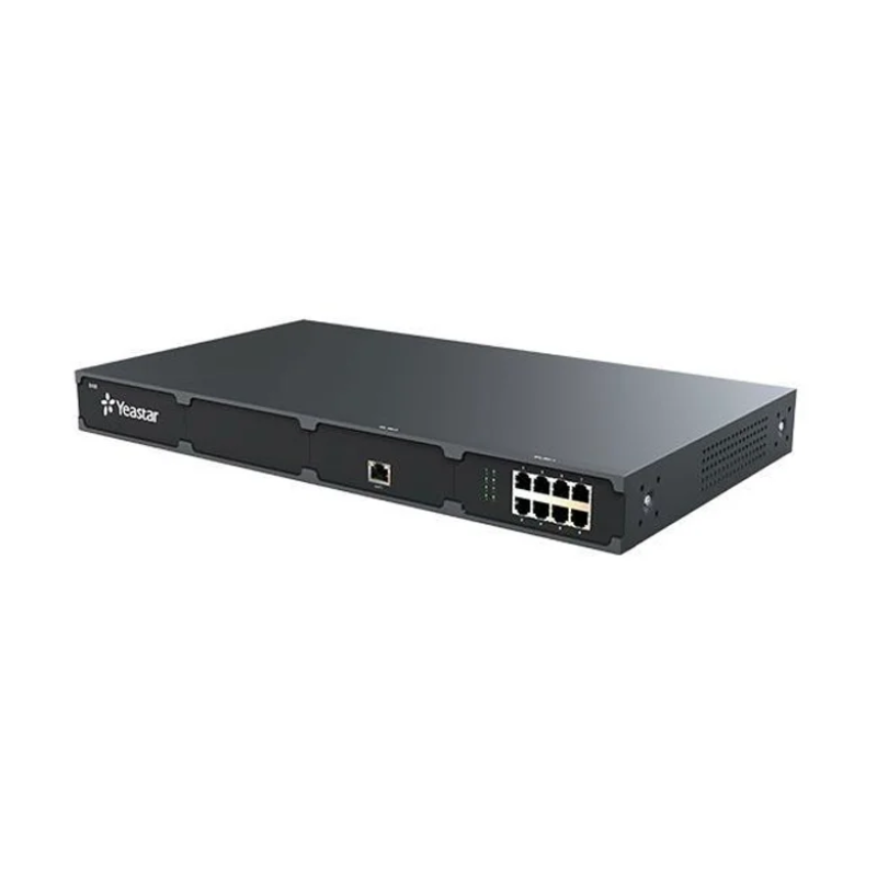 Yeastar S100 - Autocommutateur - Serveur VoIP - IPBX - pour 100 Utilisateurs (200 avec extension), 30 Appels Simultanés (60 avec extension), 16 Ports FXS/FXO/BRI, 6 Canaux GSM/3G/4G, 4 Emplacements pour Modules (Modules vendus séparément)