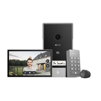 EZVIZ TP7- Visiophone Connecté- Badge RFID (5 inclus)- Code via clavier Bluetooth- Application mobile (à distance)- QR code temporaire pour visiteurs- Écran intérieur