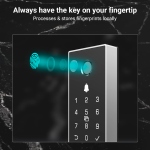 EZVIZ DL03 Pro Serrure à jante intelligente (Smart Rim Lock) - Compatible Bluetooth et Wi-Fi, accès par empreinte digitale, code d'accès et carte, contrôle à distance, alertes anti-sabotage, installation facile