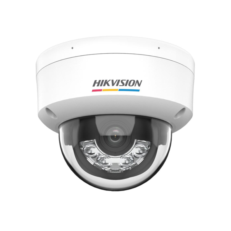 HIKVISION DS-2CD1167G2H-LIU 2.8mm - Caméra de surveillance - Caméra IP dôme fixe ColorVu 6 MP avec éclairage hybride intelligent - Résistant à l'eau et à la poussière (IP67) - micro SD (carte mémoire) et au vandalisme (IK08)