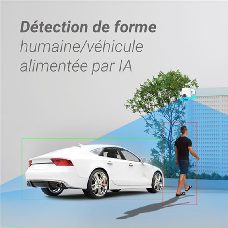 EZVIZ HB8c - 4MP - HB8 Lite Wi-FI - 4MP 2K+ Caméra de surveillance connectée, Caméra de sécurité d'extérieur sans fil, vision nocturne en couleur, détection humaine, détection de véhicule, audio bidirectionnel
