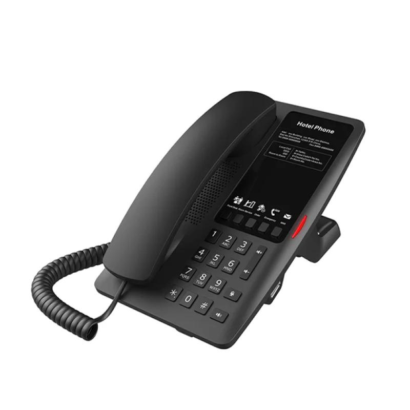 Téléphone IP Hôtelier Fanvil H4W Wi-Fi 6 (Dual Band) - Design Élégant sans Écran - 5 Touches de Service Programmables - Audio HD & PoE - Idéal Hôtels, Hôpitaux et Centres Commerciaux - Installation Wi-Fi Rapide & Sans Câble - Blanc