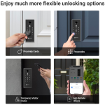 EZVIZ DL03 Pro Serrure à jante intelligente (Smart Rim Lock) - Compatible Bluetooth et Wi-Fi, accès par empreinte digitale, code d'accès et carte, contrôle à distance, alertes anti-sabotage, installation facile