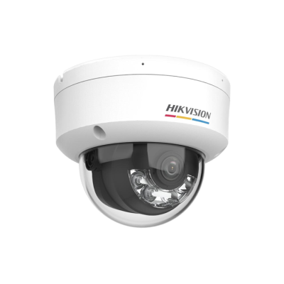 HIKVISION DS-2CD1167G2H-LIU 2.8mm - Caméra de surveillance - Caméra IP dôme fixe ColorVu 6 MP avec éclairage hybride intelligent - Résistant à l'eau et à la poussière (IP67) - micro SD (carte mémoire) et au vandalisme (IK08)