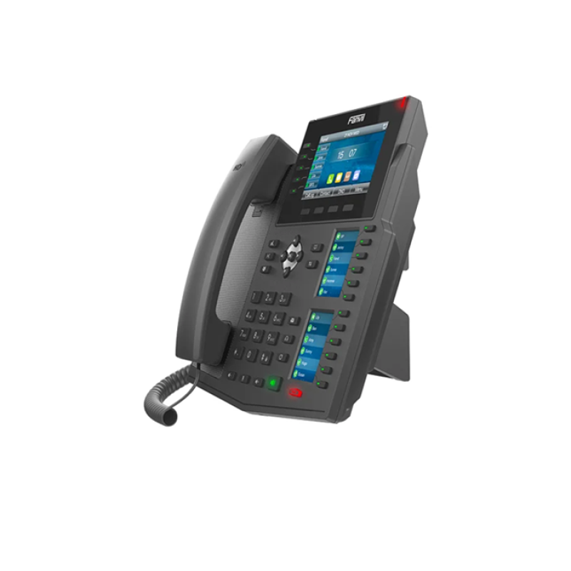 Téléphone IP professionnel avancé haut de gamme FANVIL X6U - Jusqu'à 20 lignes SIP - Alimentation PoE - Double écran LCD couleur de 3.5" & 2.4"