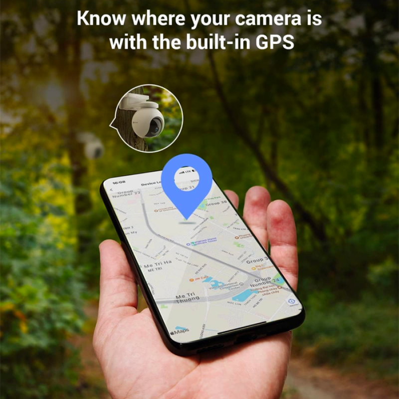 EZVIZ EB8 4G LTE 2K avec panneau solaire - Camera Extérieure sans Fil sur Batterie 10400mAh avec Suivi Auto, Détection de Personne, Vision Nocturne en Couleur, Audio Bidirectionnel, GPS Intégré, ne Prend Pas en Charge Wi-FI