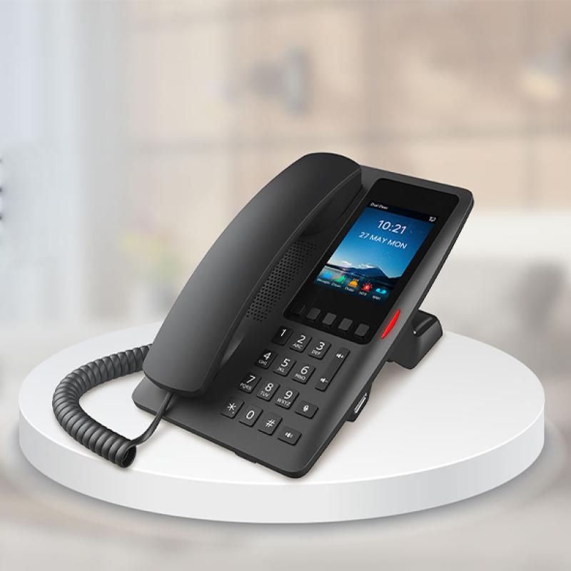 Téléphone IP Fanvil H6W Wi-Fi 6 (Dual Band) - Écran Couleur HD & 5 Touches Programmables - Audio HD & PoE - WiFi 6 Haute Performance pour Hôtels de Luxe, Hôpitaux et Bureaux - Installation Sans Fil & Déploiement Rapide - Blanc