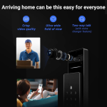 Serrure intelligente EZVIZ DL50FVS, serrure de porte d'entrée sans clé 8 en 1, serrure de porte à reconnaissance faciale 3D, stockage intégré de 8 Go, vision nocturne de 2 mètres, interphone actif, télécommande par application