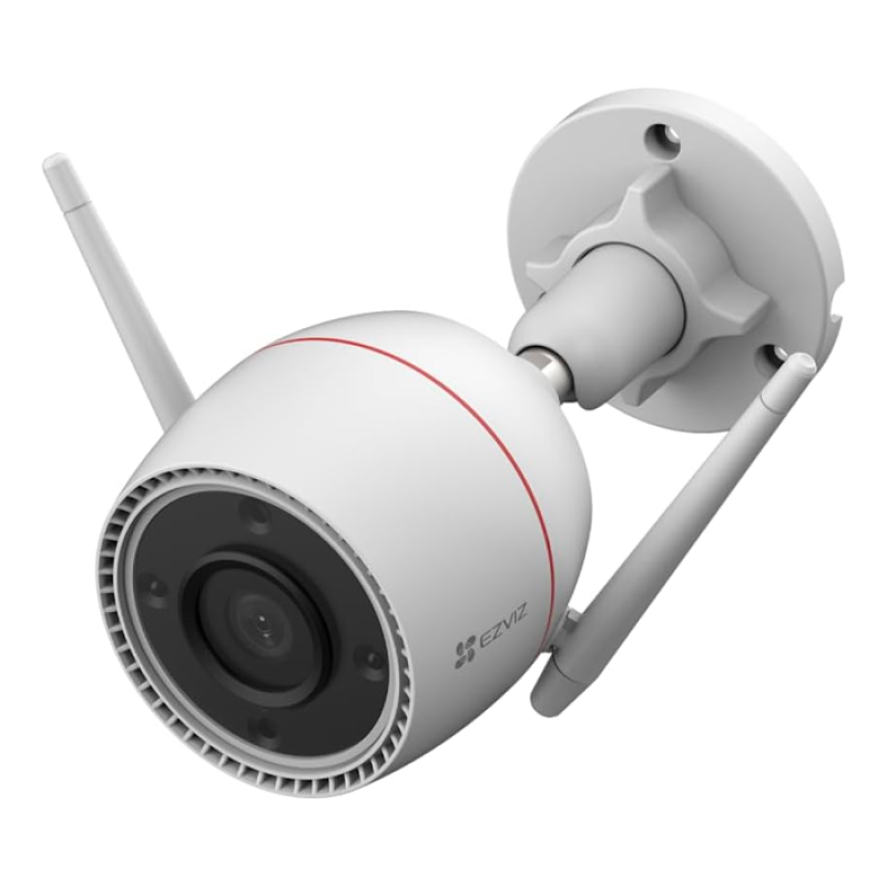 EZVIZ H3c, Caméra de sécurité WiFi extérieure 4MP 2K CCTV pour la maison avec vision nocturne couleur, détection de forme humaine AI, défense active, résistante aux intempéries, conversation bidirectionnelle, voix personnalisable, fonctionne avec Ale
