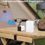 EZVIZ 2K 4G Caméra intérieure sans Fil +Batterie Externe, Mode AOV, Détection de Personne, Carte SD jusqu'à 512 Go (non incluse), Vidéo Time-lapse, Audio Bidirectionnel, design compacte, CB2 Kit Blanc