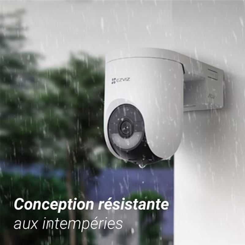 EZVIZ HB8c/SP (avec panneau solaire) - 4MP - HB8 Lite Wi-FI - 4MP Caméra de surveillance connectée, Caméra de sécurité d'extérieur sans fil, vision nocturne en couleur, détection humaine, détection de véhicule, audio bidirectionnel