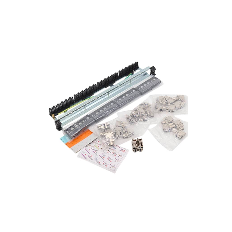 PANNEAU DE BRASSAGE 24 PORTS RJ45 blindé CAT6A FTP - 19"