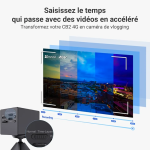 EZVIZ 2K 4G Caméra intérieure sans Fil +Batterie Externe, Mode AOV, Détection de Personne, Carte SD jusqu'à 512 Go (Non Incluse), Vidéo Time-Lapse, Audio Bidirectionnel, Design compacte, CB2 Kit Noir