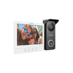 HIKVISION DS-KIS213-Interphone vidéo Qualité vidéo HD TVI Écran LCD de 7 pouces Plug & Play Résistant à l'eau et à la poussière (IP65)