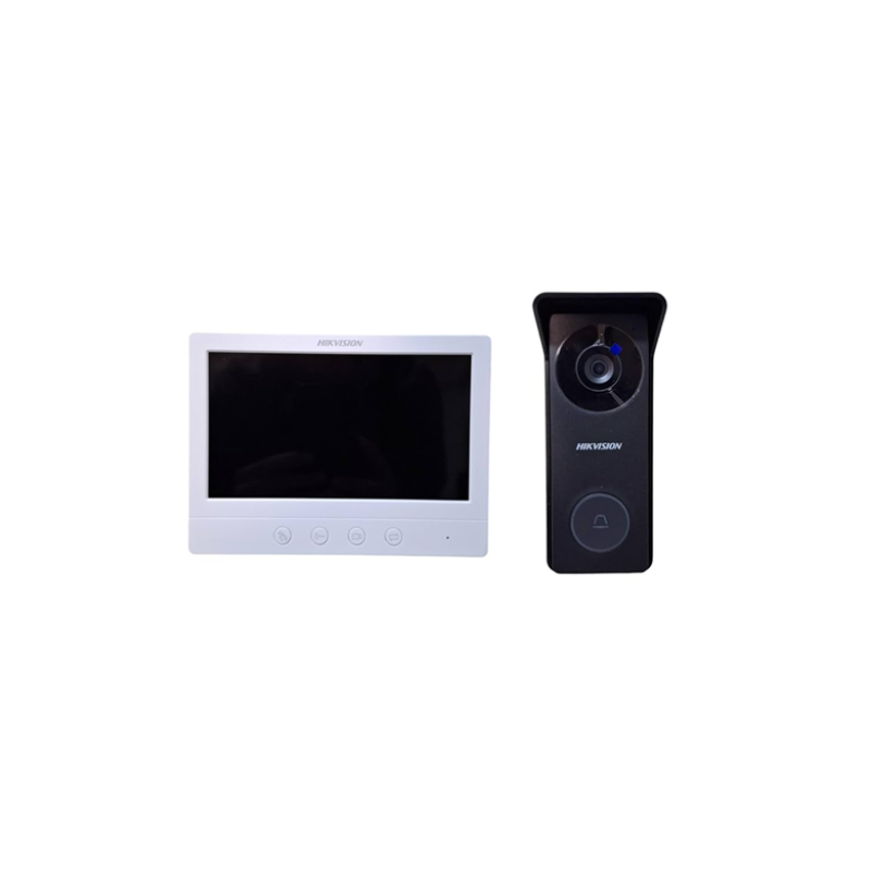 HIKVISION DS-KIS213-Interphone vidéo Qualité vidéo HD TVI Écran LCD de 7 pouces Plug & Play Résistant à l'eau et à la poussière (IP65)