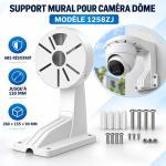 Support Mural 1258ZJ pour Caméra Dôme et Turret jusqu’à 130 mm - Boite de jonction