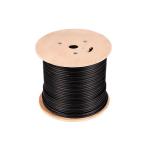 Câble Réseau CAT6 FTP Extérieur (Outdoor) Noir - Bobine de 305m - Blindé contre Interférences - Gaine PE Haute Résistance UV & Intempéries - Conducteur CCA - Idéal Vidéosurveillance IP & Réseaux Longue Distance